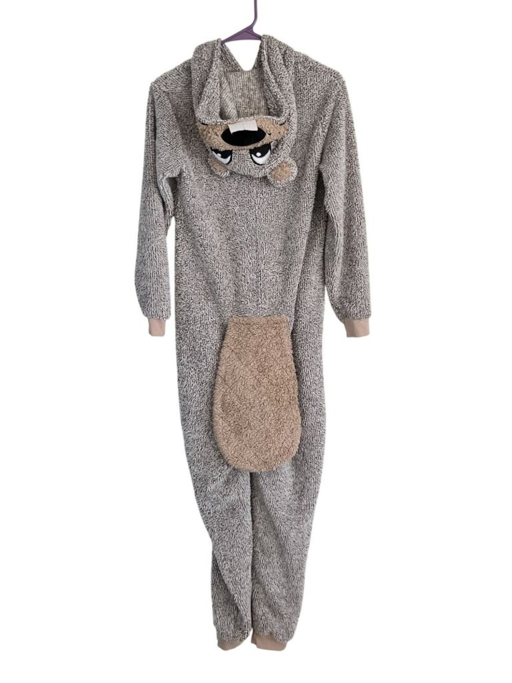 Secret Treasures Womens Beaver Hooded Onesie Pajamas Size Small